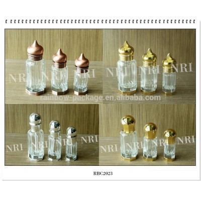 3ml,6ml, 12ml polished glass perfume bottle