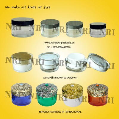 Various Cosmetic jar , glass jar, aluminium jar, plastic jar, PETG jar, acrylic jar, PP jar