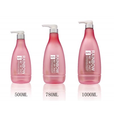 500ML,780ML 1000ML PET shampoo bottle with lotion pump